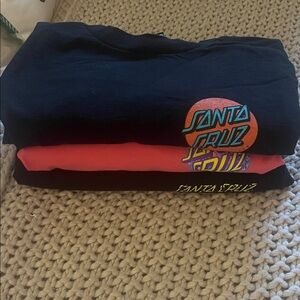 Santa Cruz Skateboards Black and Orange Tees -3 for $20 (red- M) (black- Large)